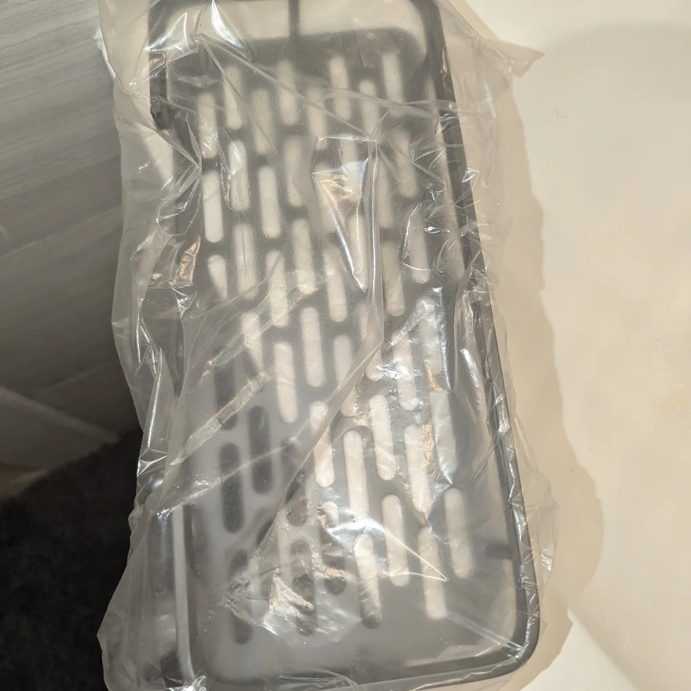 Gray Metal Bathroom Shelf